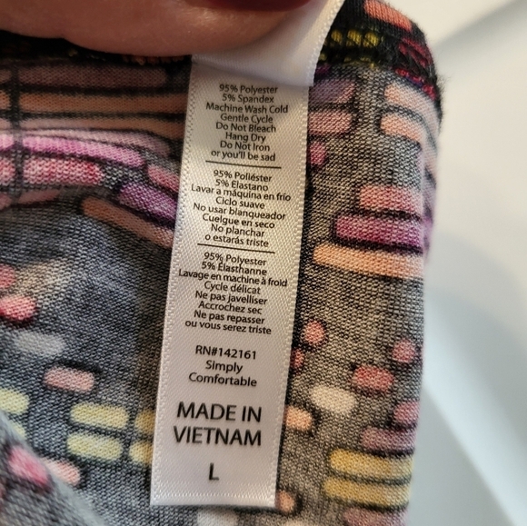 Lularoe Large stretch Women's L/S Top HI/LO - Picture 4 of 13